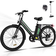 View COLORWAY 26 in Electric Bike for Woman, 500W Powerful Motor, 36V 12AH Removable Battery E Bike,, Max. Speed 19.9MPH Electric Bicycle UL2849 image 3