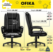 View 400 LBS Big and Tall Office Chair, Heavy Duty Ergonomic Computer Desk Chair for Home Office and Workspace image 3