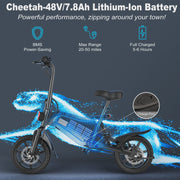 View ANCHEER Peak 500W Electric Bike for Adults, Foldable Electric Bikes with 48V 374Wh Battery, 14 in Electric Bicycle for Men Women, LCD Digital... image 2