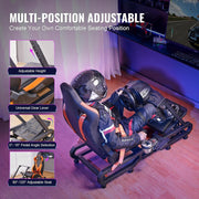 View Soporte para Volante de Carreras VEVOR con Ruedas para Logitech G923/G920/G29, Cabina de simulador de conducción de Acero Resistente, Thrustmaster image 6