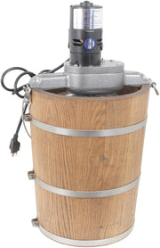 View 6-Quart Wooden Tub Ice Cream Maker with Electric Motor, Classic Country Style image 1