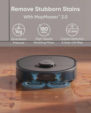 View eufy restored X10 Pro Omni Robot Vacuum and Mop Combo, 8,000 Pa Suction, Dual Mops, Auto Mop Washing, Auto Drying, Self-Emptying (Refurbished... image 2