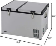 View FM-65G 65 Quart Portable Refrigerator and Deep, AC 110V/ DC 12V, Real Chest Freezer for Car, Home, Camping, and RV with-8掳F to 50掳F Temperature Range, Gray, One Size image 3