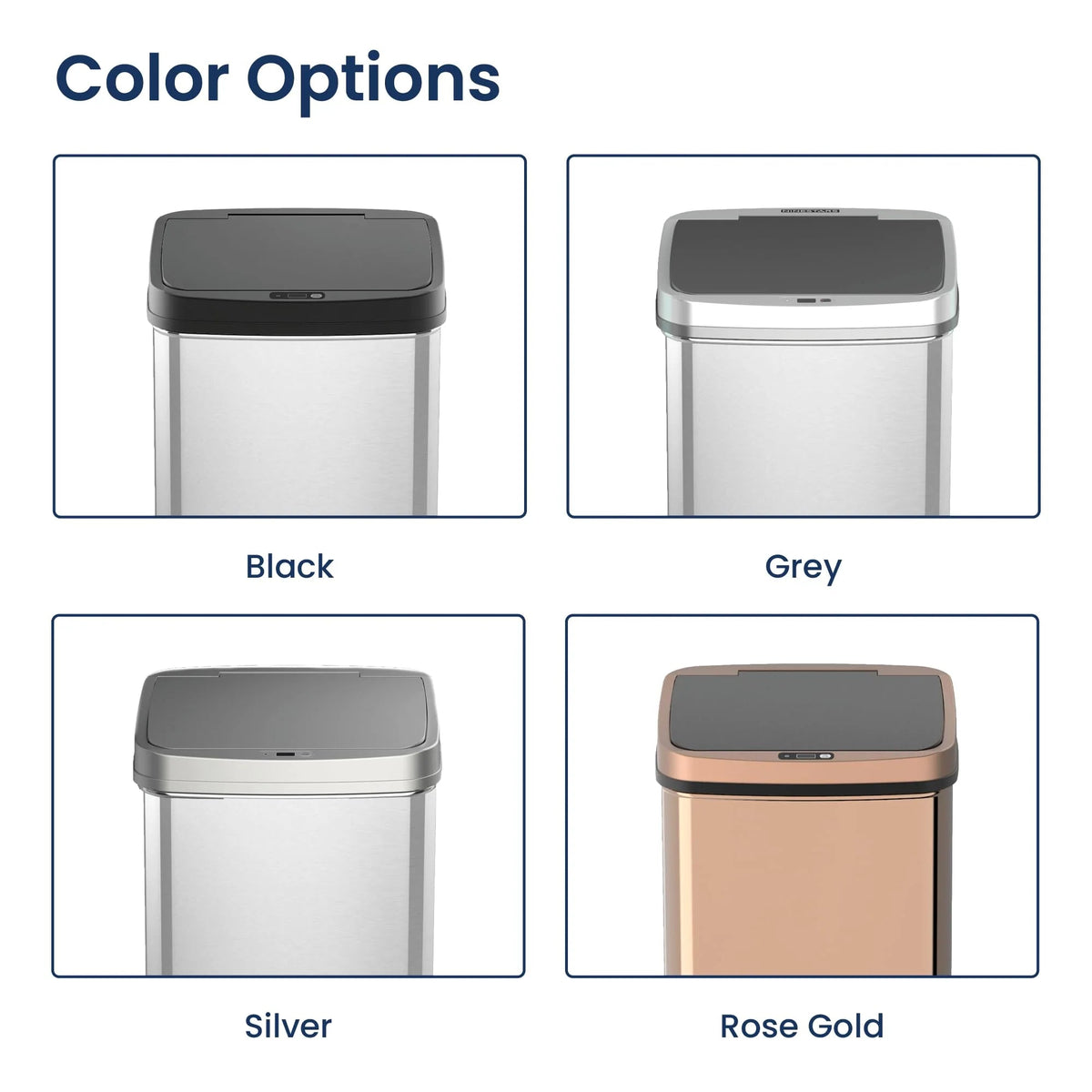 13 Gallon Touchless Motion Sensor Trash Can, Automatic Hands-Free Kitchen Garbage Bin with Sensor Lid
