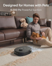 View eufy restored X10 Pro Omni Robot Vacuum and Mop Combo, 8,000 Pa Suction, Dual Mops, Auto Mop Washing, Auto Drying, Self-Emptying (Refurbished... image 5