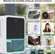 View Bedroom Dehumidifier 2.2L Water Tank with Hygrometer RGB LED Light image 2