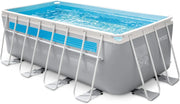 View Intex Piscina Desmontable Rectangular Prism Frame, 400x200x122 cm, Material Triple Capa, Capacidad 8.418 L, Ventana panorámica, Tapiz, Cobertor, image 1