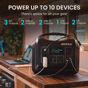 View OUPES 1800W 1488Wh Portable Power Station with 2x100W Solar Panel,Solar Generator for Outdoor Camping,Home Backup,Emergency,RV image 2