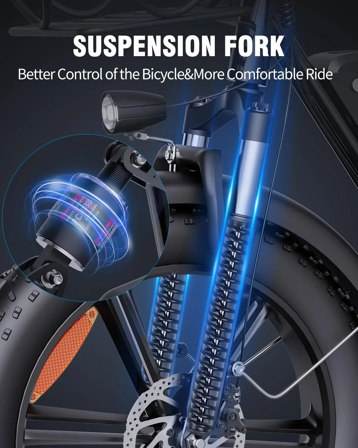 1000W Electric Bike for Adults, 48V 15Ah Removable Battery, 20-Inch x 4.0-Inch Fat Tires