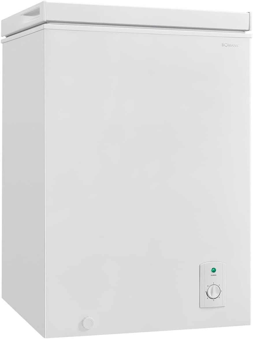 Bomann, 100L Gefriertruhe weiß GT7355 – 4 Sterne, Temperatur ≤ -18°C, Gefriervermögen 4,5 kg/24h, Kontrollleuchte, Temperatureinstellung, abnehmbar,