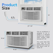 View PhiloDeco 12000 BTU Window Air Conditioner 550 Sq Ft. Intelligent Ac Units, LED Display Screen, Operates Quietly, Energy-Saving. Timer ? Sleep and... image 6