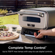 View Artisan Outdoor Pizza Oven, 12 inches, can make pizza in 3 minutes, Neapolitan style, thin crust, New York Chicago style, custom model, maximum temperature 700 degrees Fahrenheit, electric heating, baking, grilling, and fermentation functions. image 2