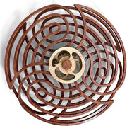 View Mindsight Moving Kinetic Wall Art - Wind up to power peaceful motion (no battery) - Calming Wall Décor for Living Room, Office, Bedroom, Kitchen - Hand Crafted Wood - Ripple, Canyon Brown image 2