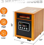View 1500-Watt Portable Space Heater, Cherry, 1-Pack image 3