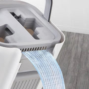 View A handless flat mop set, suitable for household cleaning, with a mop bucket that can be used for both dry and wet cleaning. image 3