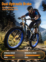 View GAMVIRE V7 52V Electric Mountain Bike – Blue image 4