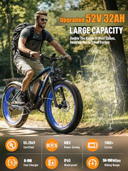 View GAMVIRE V7 52V Electric Mountain Bike – Blue image 3