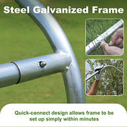 View Chicken Coop Large Metal Chicken House/Pen for 6/10 Chickens Poultry Cage image 4