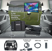 View Projector ultra-short focal length portable outdoor family courtyard movie night projector, waterproof projector, 1080p resolution, 1500 lumens, supports Bluetooth and built-in battery, compatible with iOS TV platform image 2