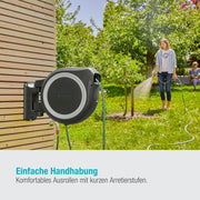 View Gardena Original Wand-Schlauchbox RollUp L (weiß) 30 m: flexible Bewässerung für große Gärten, Schwenkbare Schlauchbox, inkl. 30 m Gardena image 4