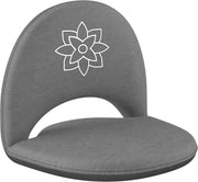 View Mindful Modern Meditation Chair | Adjustable Floor Chair with Back Support | Padded Floor Seat for Posture Support and Comfort | Portable Folds Flat for Storage | Indoor/Outdoor Use | Slate Grey image 2