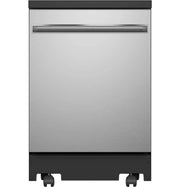 View GE 24 Stainless Steel Portable Dishwasher With Sanitize Cycle image 1