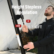 View Basketball Hoop 48 Inch Backboard Portable Basketball Hoop Outdoor,5.3-10ft Stepless Regulation Crank Adjust Basketball Goal System image 3
