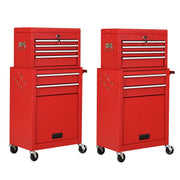 View 2-Piece 6-Drawer Rolling Tool Chest – Toolbox Set of 2 image 2