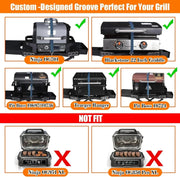 View Collapsible Grill Stand for Ninja Woodfire Grill, Traeger, Pit Boss, and 22" Blackstone Griddle image 3