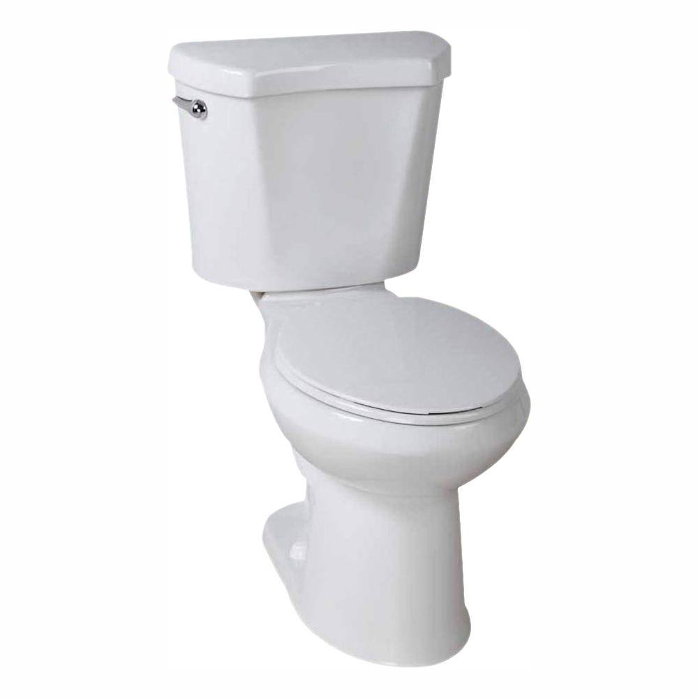 2-Piece 1.28 GPF High-Efficiency Single-Flush Elongated Toilet, White