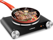 View Hot Plate,1800W Ceramic Electric Hot Plate for Cooking, Dual Control Infrared Cooktop, Portable Countertop Burner, Glass Plate Electric Cooktop, Silver, Stainless Steel image 2