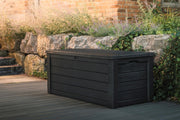 View 150 Gallon Resin Outdoor Storage Box, Large Deck Container for Patio, Garden and Yard, Dark Gray image 6