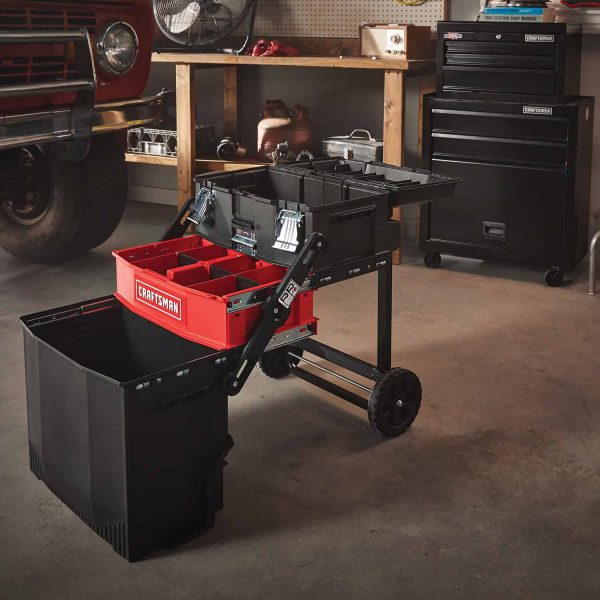 22" Rolling Tool Box – 1-Drawer Lockable Metal Chest with Wheels