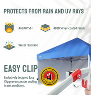 View 10X10 Comercial Instant Canopy Pop Up Tent with Center Lock (10x10 with 4 Sidewalls, Grey) image 4