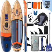 View Niphean (Extra Grande) Tabla Paddle Surf Hinchable para 2+1 Personas/Familia, Paddle Surf con (Apto para Principiantes) Aleta Equilibrada, Funda image 1