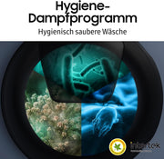 View Waschmaschine, 9 kg, 1.400 U/min, EEK: A, Mikroplastik-Programm, Ecobubble, 14 Programme, WiFi SmartControl, Schwarz, WW90CGC04AABEG image 6