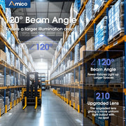 View 200-watt, 10 sets of UFO lamps, LED ceiling lights, 28,000 lumens, 5000K LED ceiling lights, 5-foot cable, can replace 650-watt metal halide/hot mercury lamps, suitable for gyms, factories, barns and storage areas. image 3
