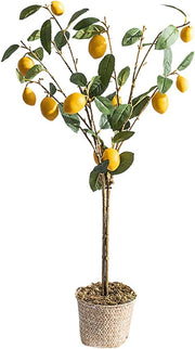 View Fake Bonsai Tree The Artificial Plant Small Potted Plant Decorates The Artificial Flower Lemon Tree, 37 Inches High, It is A Good Choice Both Indoors and Outdoors. Artificial Bonsai Tree image 1