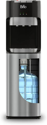 View Bottom Loading Water Cooler Dispenser for 5 Gallon Bottles - 3 Temperatures with Hot, Room & Cold Spouts, Child Safety Lock, LED Display with Empty Bottle Alert, Stainless Steel image 1