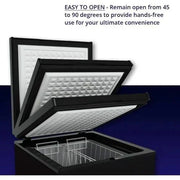 View Chest Freezer – 3.5 Cu Ft with 2 Removable Baskets – Reach In Freezer Chest – Quiet Compact Freezer – 7 Temperature Settings – Black image 4