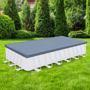 View 24" Durable Rectangular Pool Cover – Gray, for Oasis & Activity Pools image 2