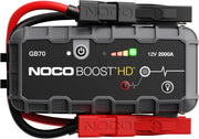 View HD GB70 2000A UltraSafe Car Battery Jump Starter, 12V Battery Booster Pack, Jump Box, Portable Charger and Jumper Cables for 8.0L Gasoline and 6.0L Diesel Engines image 1