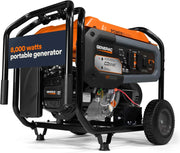 View 8,000-Watt Gas-Powered Portable Generator - Electric Start with COsense - PowerRush Advanced Technology - Reliable Power for Emergencies, Recreation, Home - 49 State Compliant - Orange/Black image 2