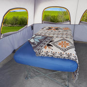 View Foldable camping bed, equipped with an inflatable mattress and a portable bag, suitable for outdoor trips, camping, and beach vacations (excluding the inflatable pump) image 2