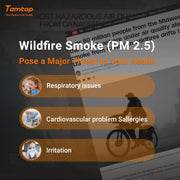 View Air Quality Monitor PM2.5 PM10 Particle Counter, Formaldehyde, Temperature, Humidity, TVOC AQI Tester for Indoor/Outdoor Air Pollution Detection w/Data Export image 3