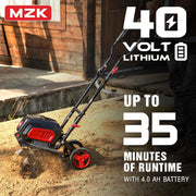 View 40V 12-inch Cordless Garden Tiller, Battery Powered Garden Cultivator, 2 * 4.0Ah Battery and Fast Charger Included image 3