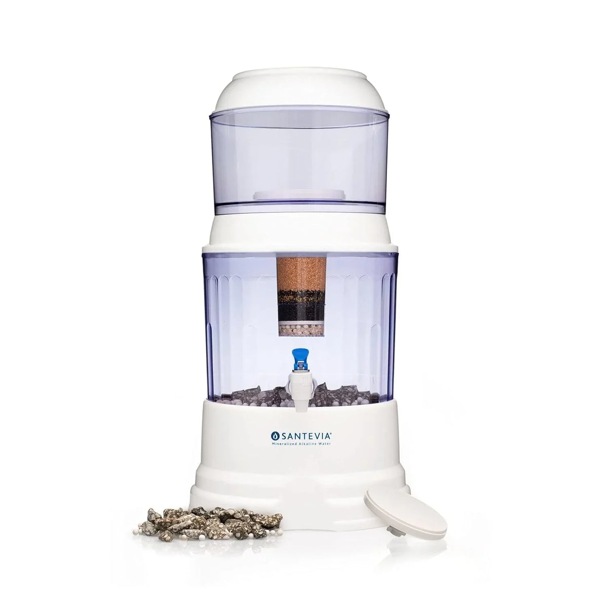 Counter-top type - Enhanced alkaline and fluoride filter | Household water filter that makes water alkaline and adds minerals | Chlorine and fluoride filter