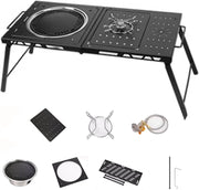 View Folding Grill Table Metal Portable, Good Load-Bearing Capacity Items Can Be Hung on The Edge, Portable Camping Table, for Outdoor Picnic, BBQ, Cooking image 1