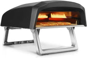 View Outdoor pizza oven, equipped with 360-degree rotating pizza stone | Adjustable temperature control | Includes pizza shovel, pizza knife, stone, lid and hose | Can bake a 12-inch pizza in 60 seconds | 32.9 x 16.1 x 12.4 inches image 3