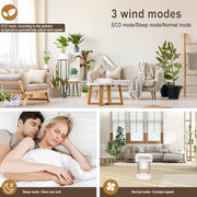 View MYCARBON Ventilator sehr leise DC Motor 20dB 1850m³/h Luftmenge 8 Stufe ECO Modi Tischventilator 3D Luftumwälzer für 30m² Schlafzimmer Turbo image 5